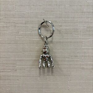 Kipling Silver Metal Chrome Gorilla Keychain Bagcharm